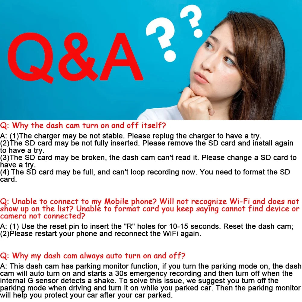 Dash Cam Front and Rear 1080P Full HD Car Camera,2.45 Inch Dash Camera with 64GB SD Card, Super Night Vision, Parking Mode, G-Sensor, Loop Recording, WDR