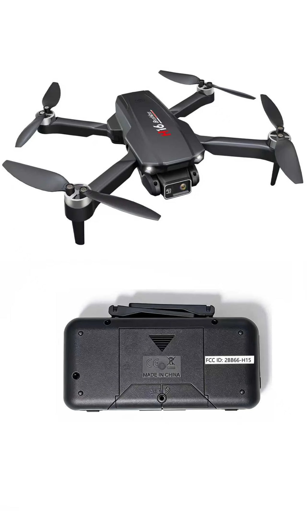H16 Drone with Camera for Adults 4K, Foldable Drone for Beginners with Brushless Motor, Optical Flow Positioning, with 2 Batteries and Carrying Case