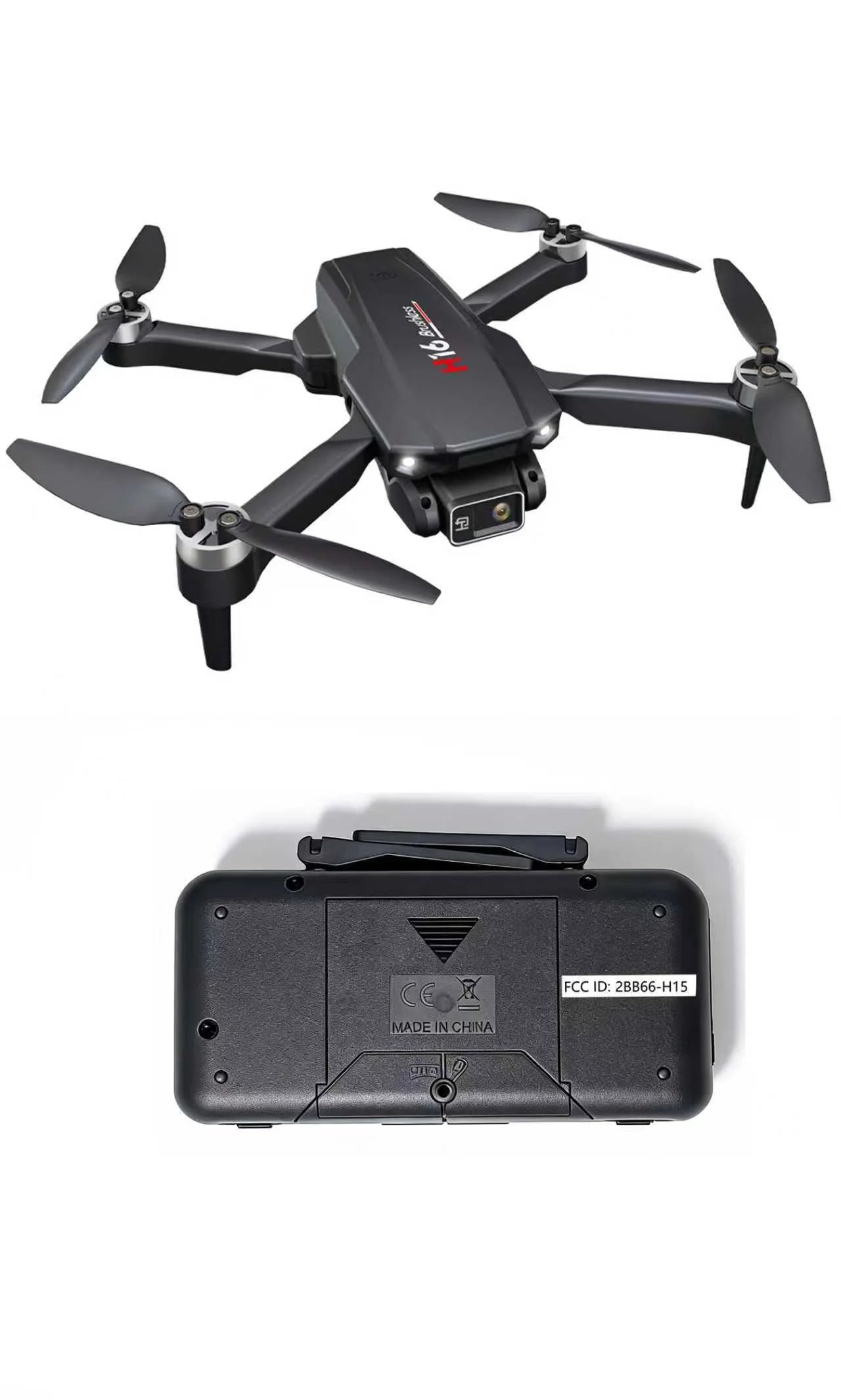 H16 Drone with Camera for Adults 4K, Foldable Drone for Beginners with Brushless Motor, Optical Flow Positioning, with 2 Batteries and Carrying Case