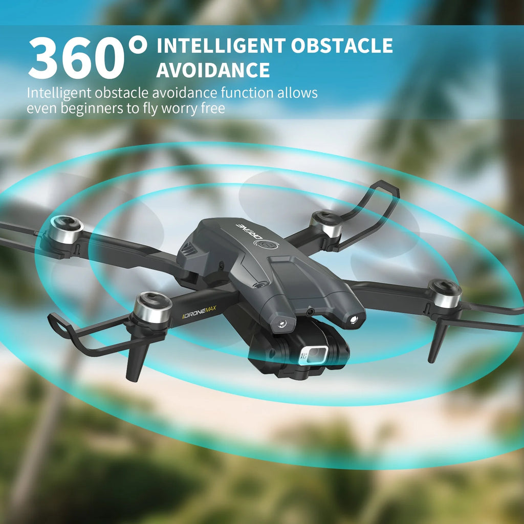 Drone with 4K HD Dual Camera for Adults and Kids,Fpv RC Quadcopter with Optical Flow Positioning,Obstacle Avoidance and LED Lights,2 Batteries