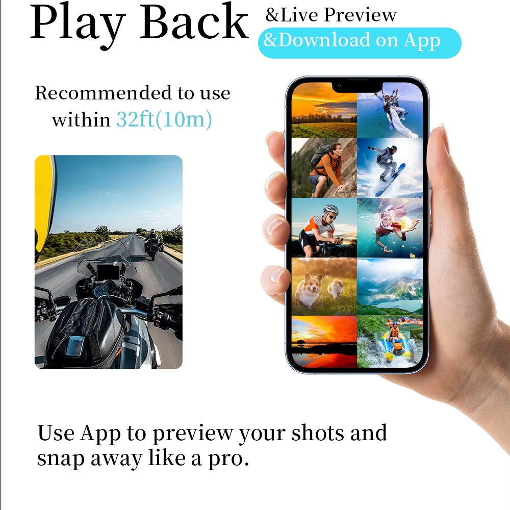 4K Pocket Magnetic POV Vlog Cam Portable Body Chest Recorder Mini Wireless Wifi Waterproof Action Camera Helmet Bicycle Sports