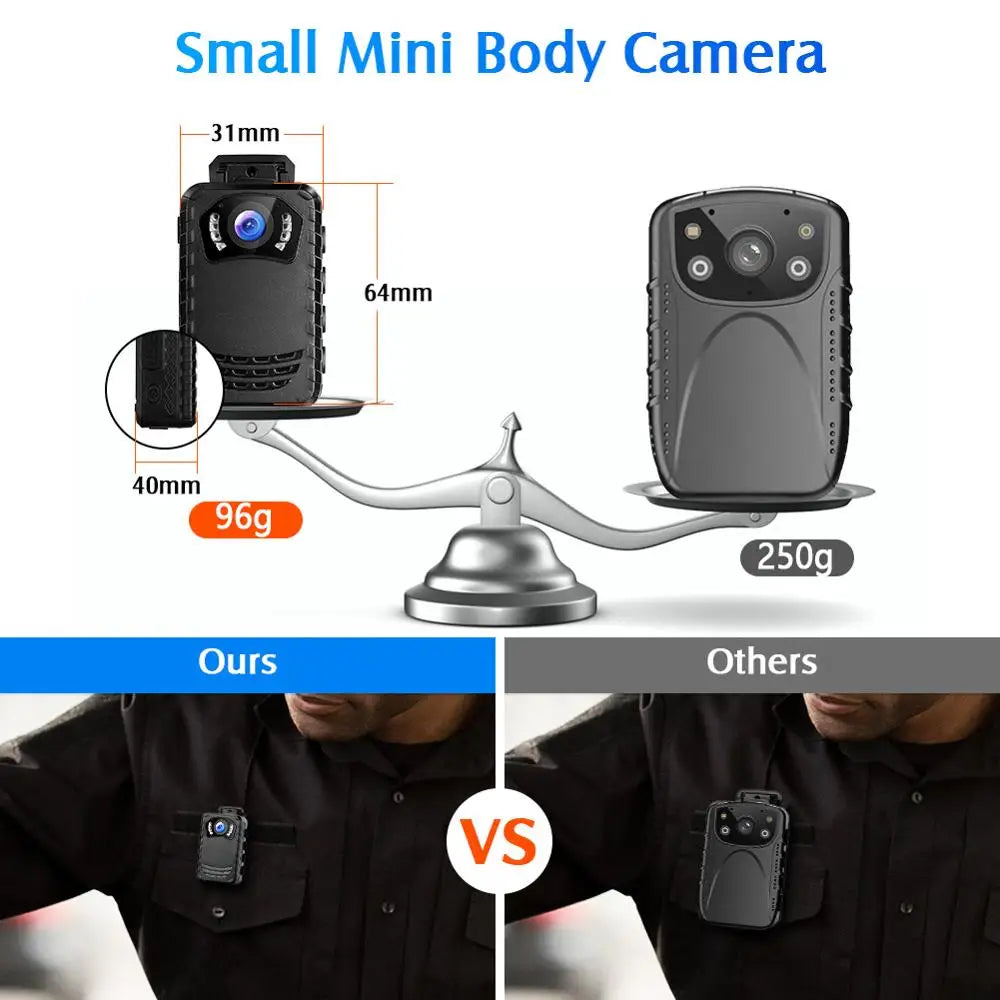 N9 Mini Body Camera Full HD 1296P Body Mounted Camera Small Portable Night Vision Police Body Cam 128GB/258GB Mini Camera