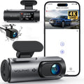 Dash Cam Front and Rear, 4K+1080P Dual Car Camera, Parking Monitor, Loop Recording