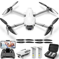 F10-1080P Wifi FPV Drone with 1080P HD Camera, Headless Mode/3D Flips, RC Quadcopter for Beginners Silver White